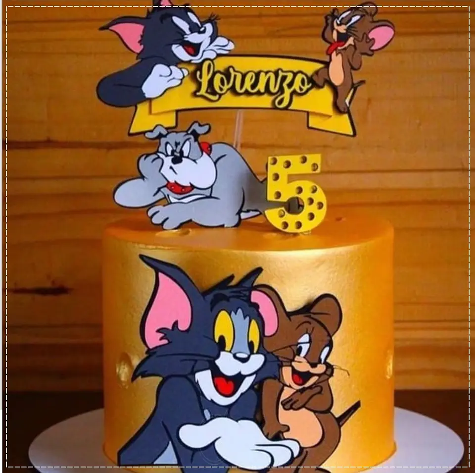 Arquivo de Corte Topo de Bolo Tom e Jerry 9 1