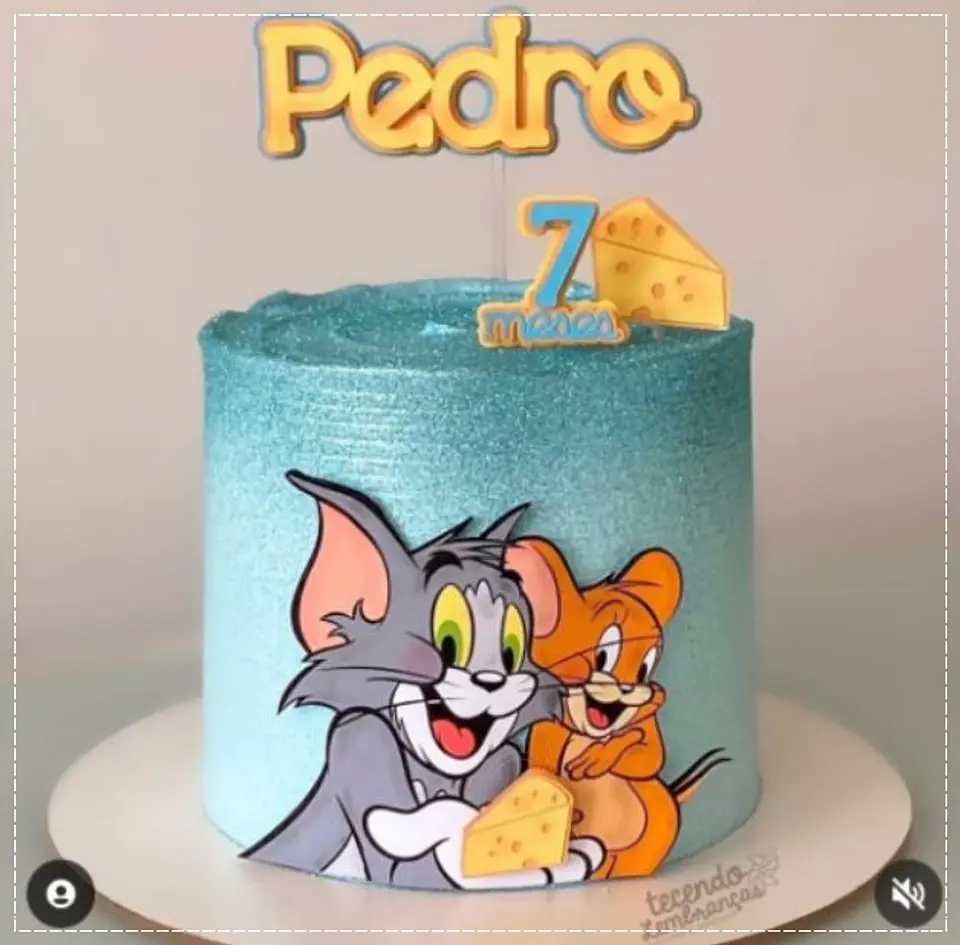 Arquivo de Corte Topo de Bolo Tom e Jerry 8 1