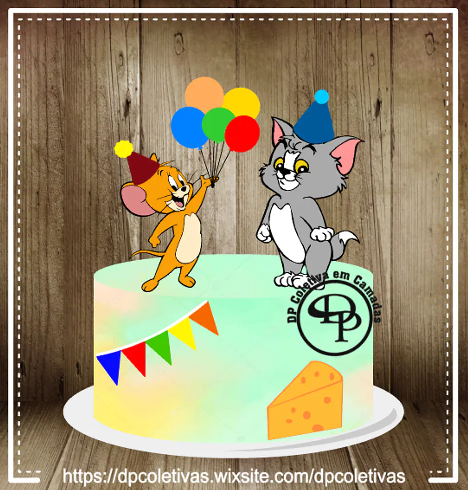 Arquivo de Corte Topo de Bolo Tom e Jerry 5 1