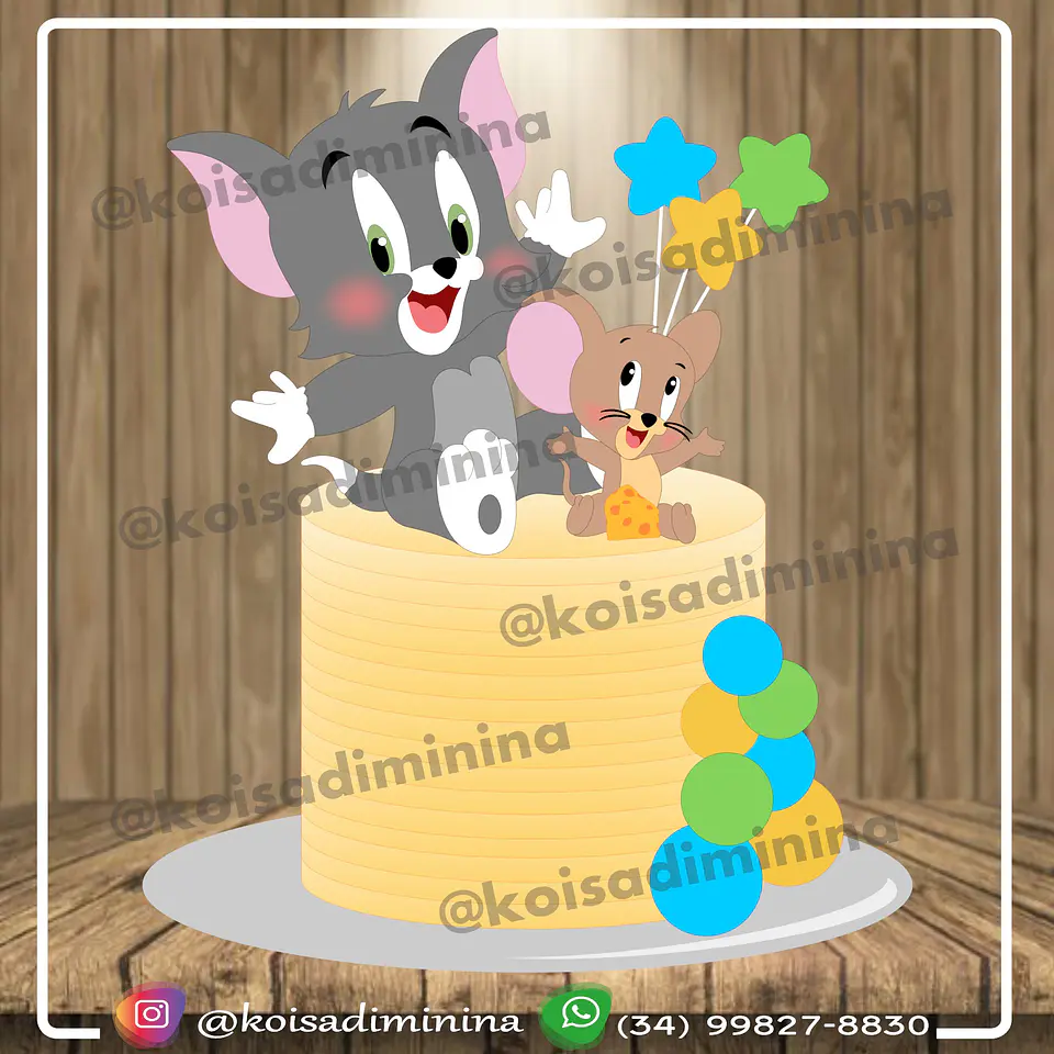 Arquivo de Corte Topo de Bolo Tom e Jerry 4 1
