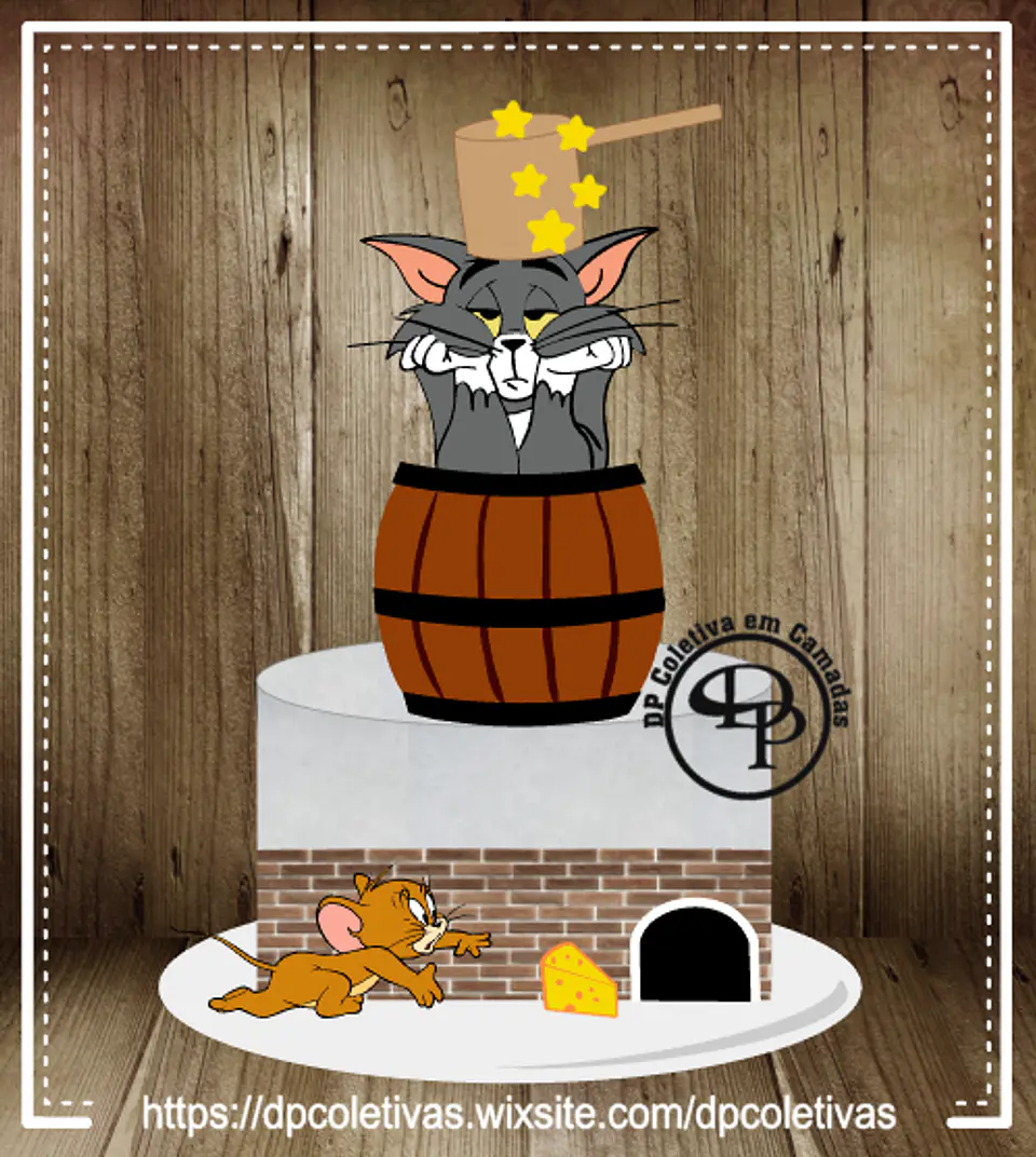 Arquivo de Corte Topo de Bolo Tom e Jerry 3 1