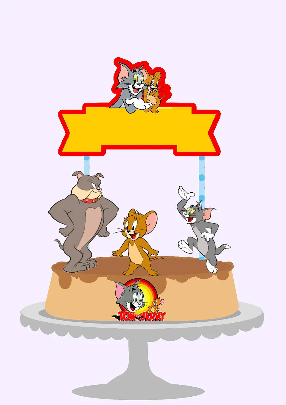 Arquivo de Corte Topo de Bolo Tom e Jerry 1 1