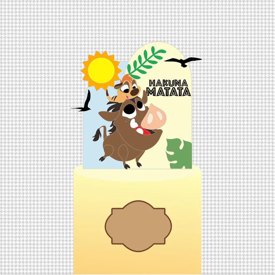 Arquivo de Corte Topo de Bolo Timão e Pumba 1 1