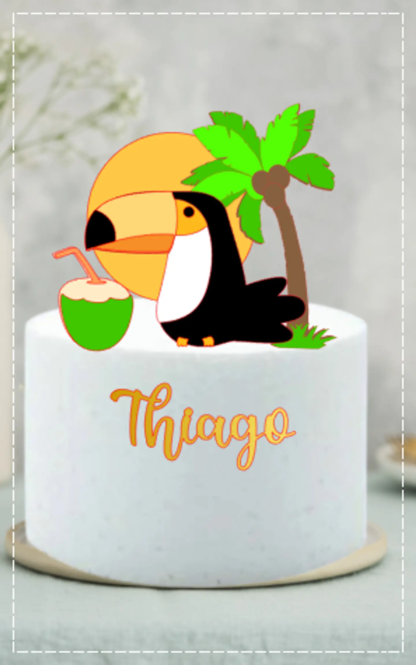 Arquivo de Corte Topo de Bolo Tropical 12 1
