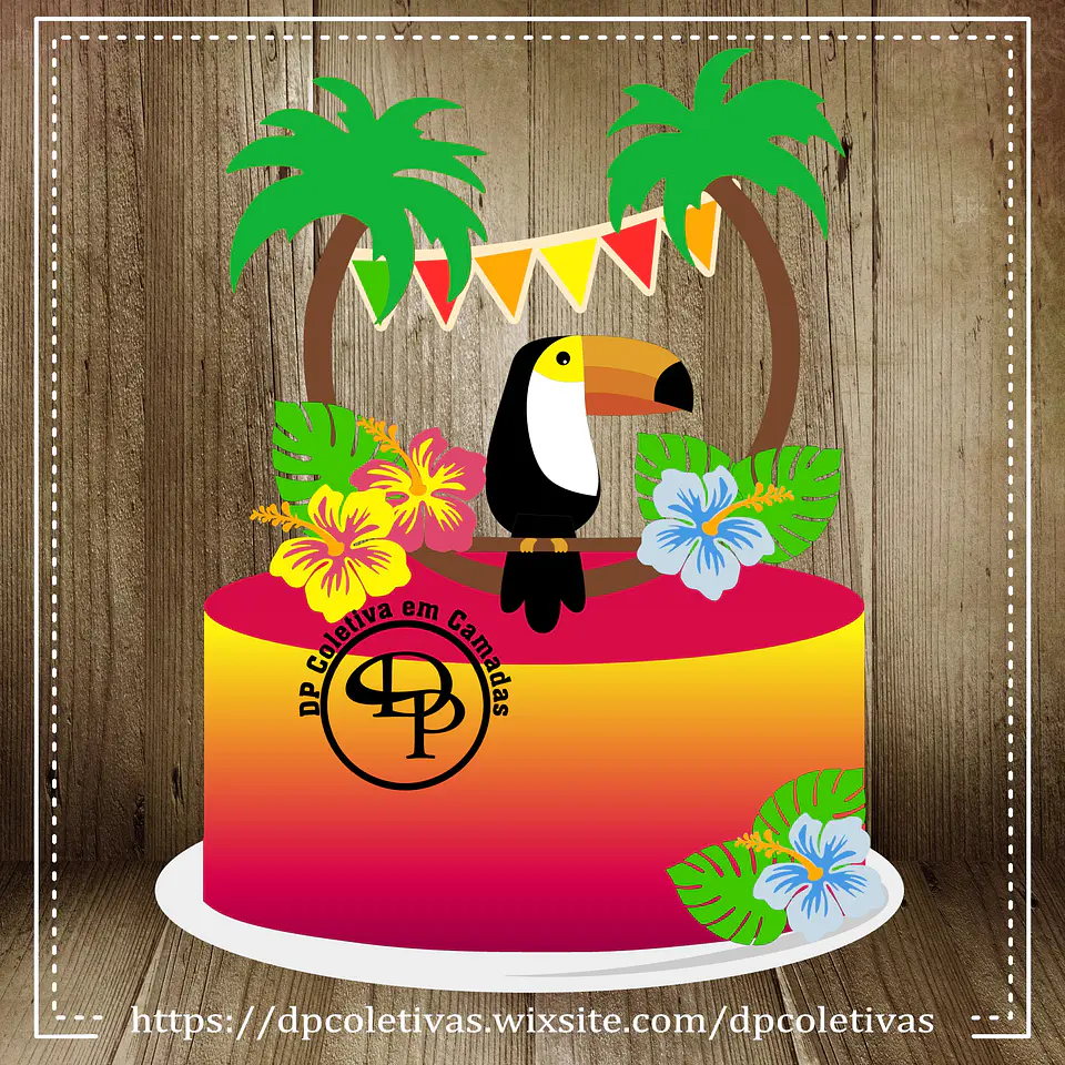Arquivo de Corte Topo de Bolo Tropical 10 1