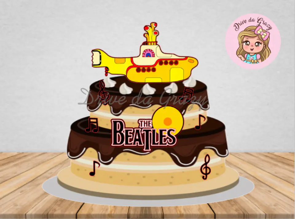 Arquivo de Corte Topo de Bolo The Beatles 1 1