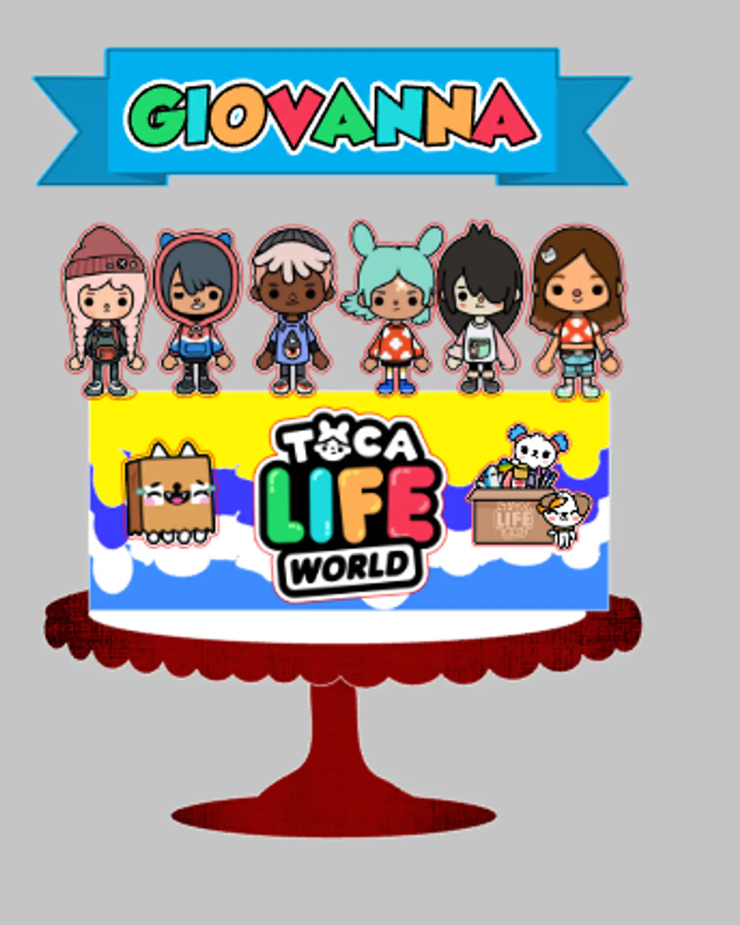 Arquivo de Corte Topo de Bolo Toca Life World 2 1