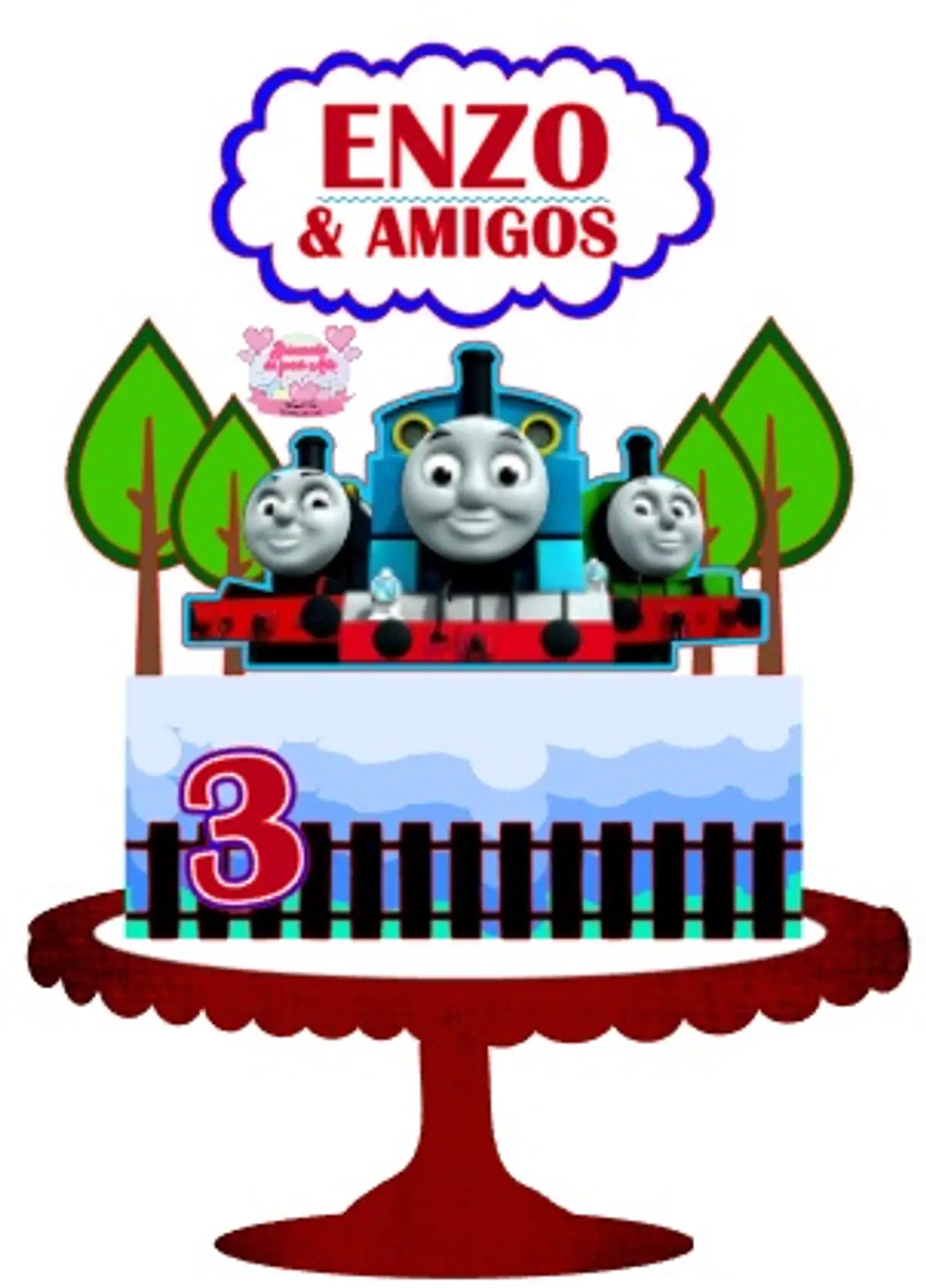 Arquivo de Corte Topo de Bolo Thomas O Trem 3 1