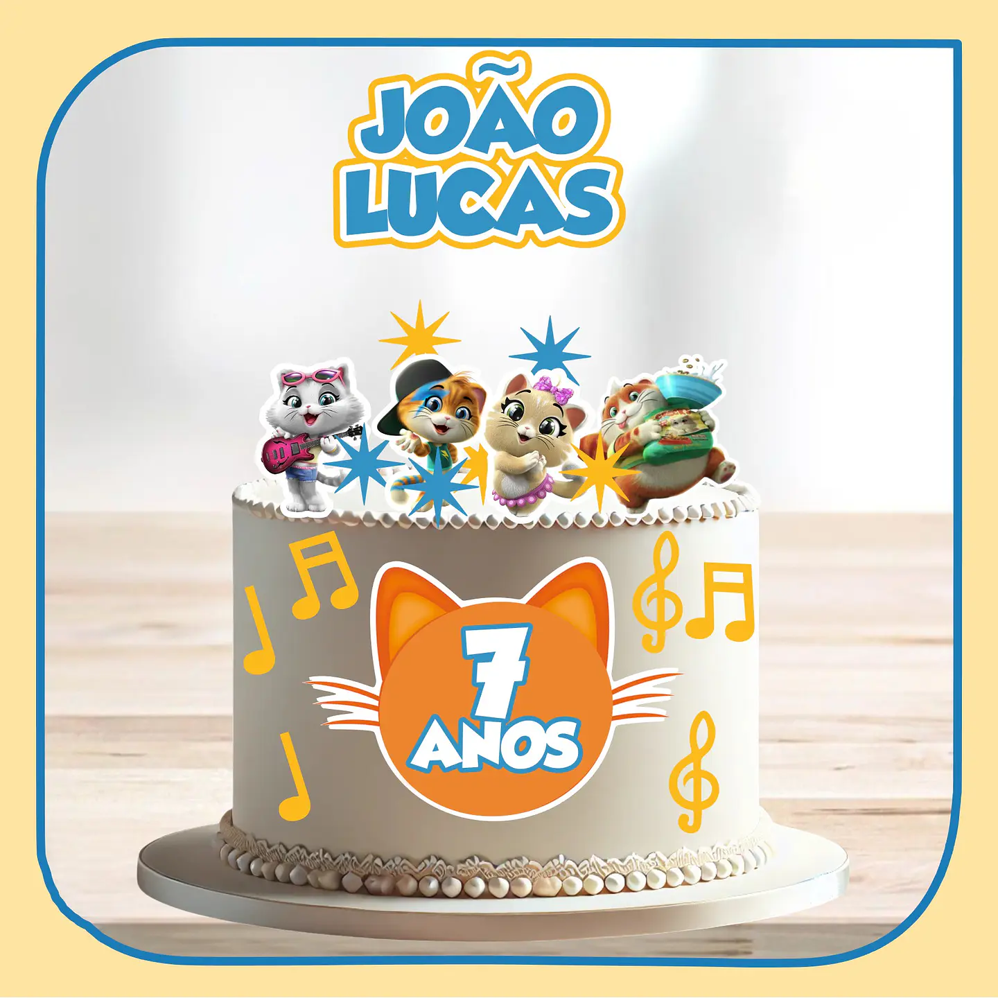 Arquivo de Corte Topo de Bolo 44 Gatos 3 1