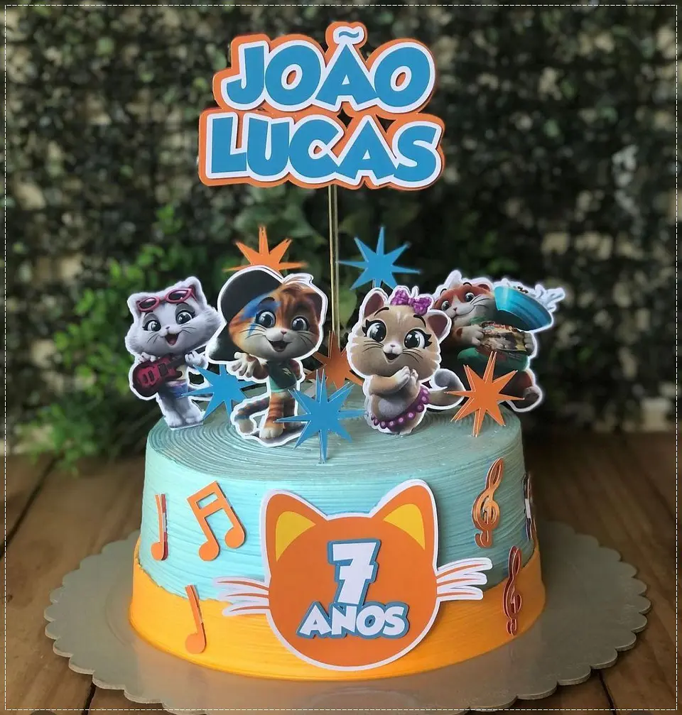 Arquivo de Corte Topo de Bolo 44 Gatos 2 1