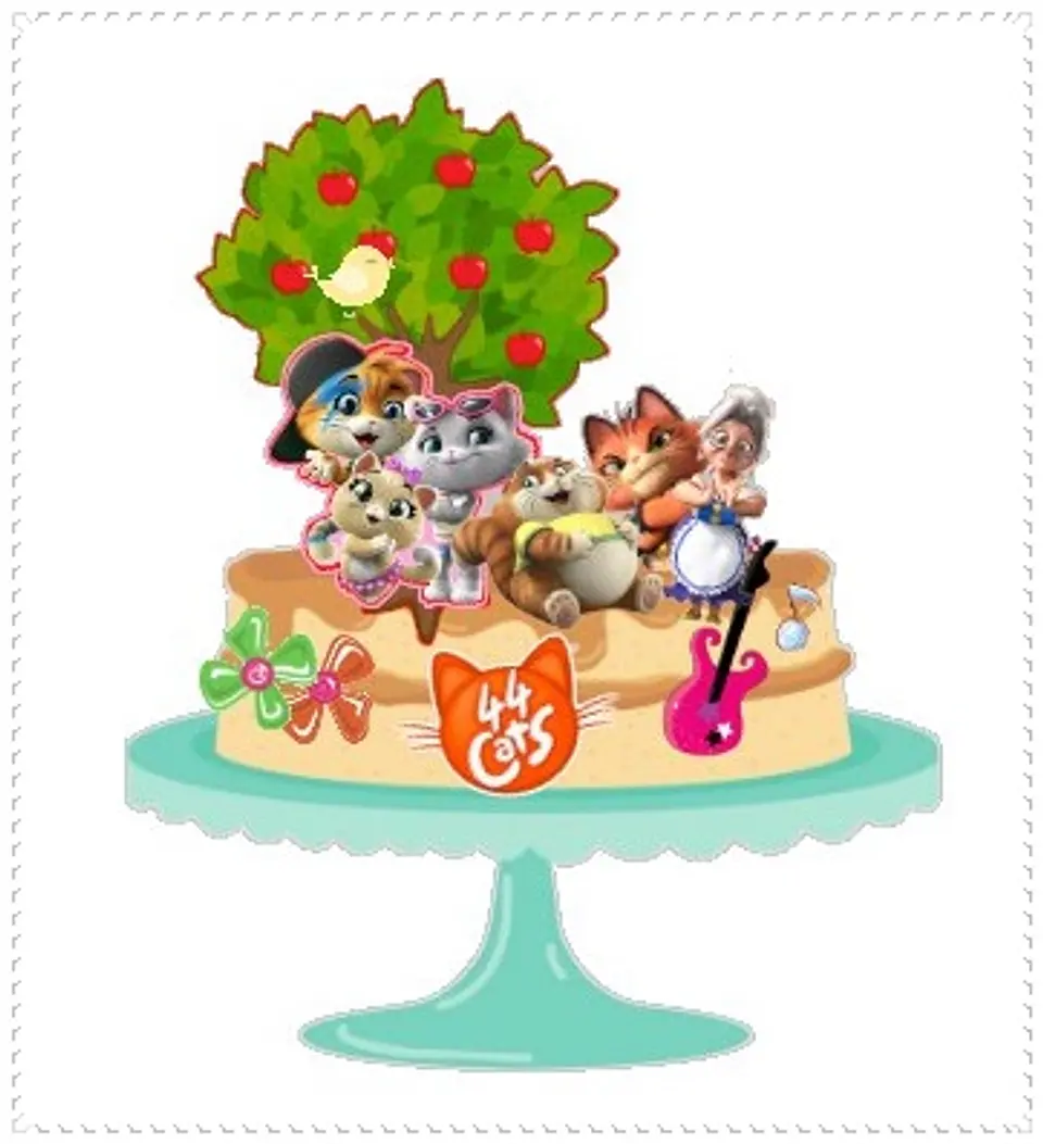 Arquivo de Corte Topo de Bolo 44 Gatos 1 1