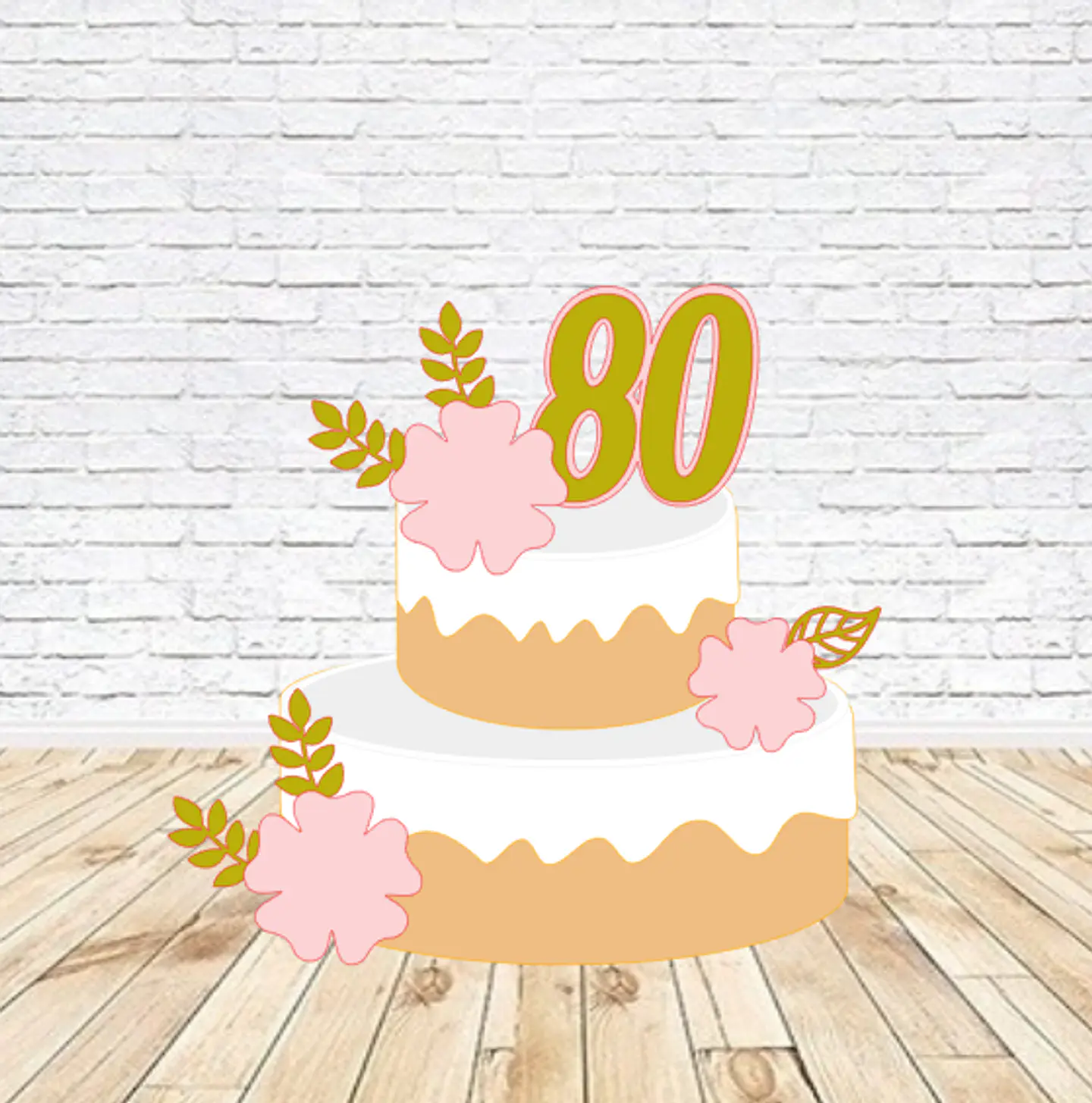 Arquivo de Corte Topo de Bolo 80 Anos 1 1