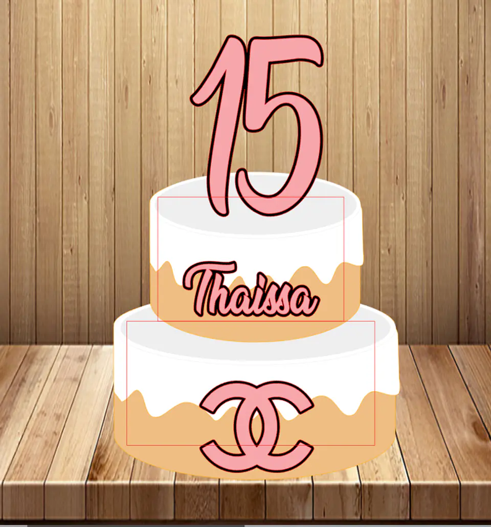 Arquivo de Corte Topo de Bolo 15 Anos 4 1