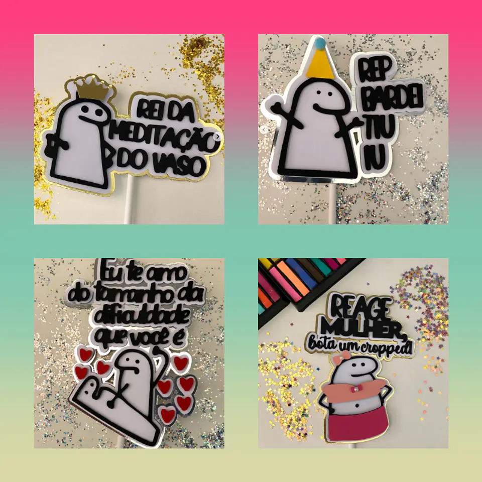 Arquivo de Corte Topo de Bolo Flork Combo 5 1