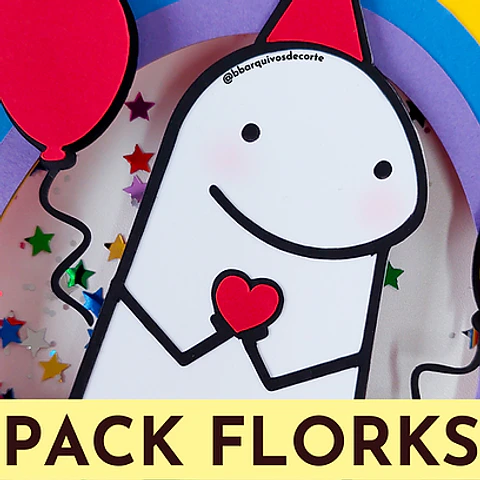 Arquivo de Corte Topo de Bolo Flork Combo 4
