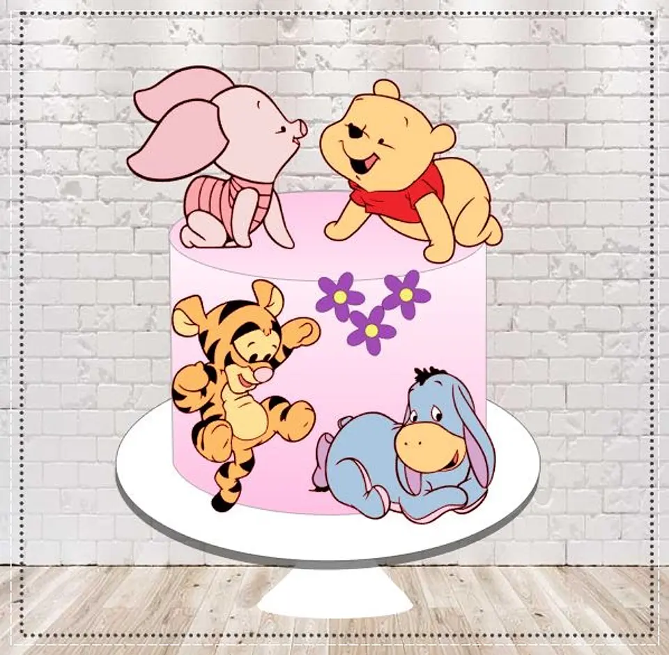 Arquivo de Corte Topo de Bolo Ursinho Pooh 31 1