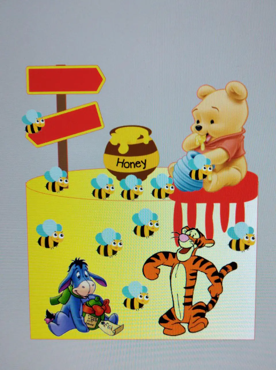 Arquivo de Corte Topo de Bolo Ursinho Pooh 29 1