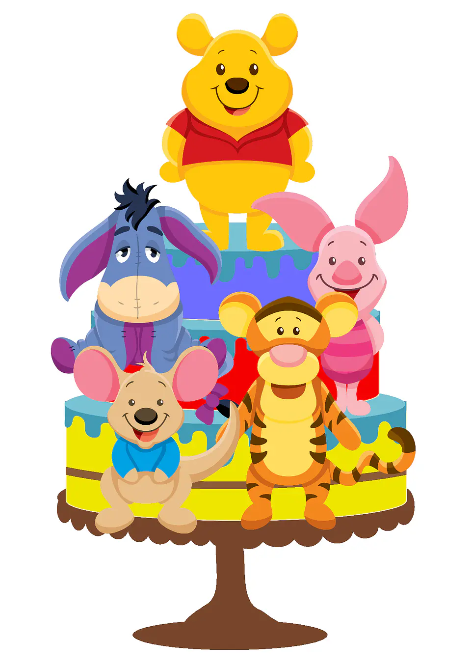 Arquivo de Corte Topo de Bolo Ursinho Pooh 20 1