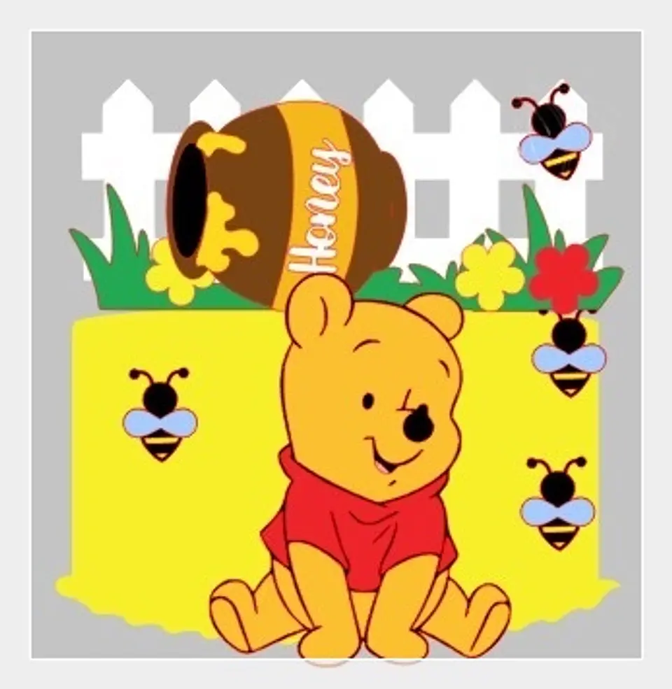 Arquivo de Corte Topo de Bolo Ursinho Pooh 11 1