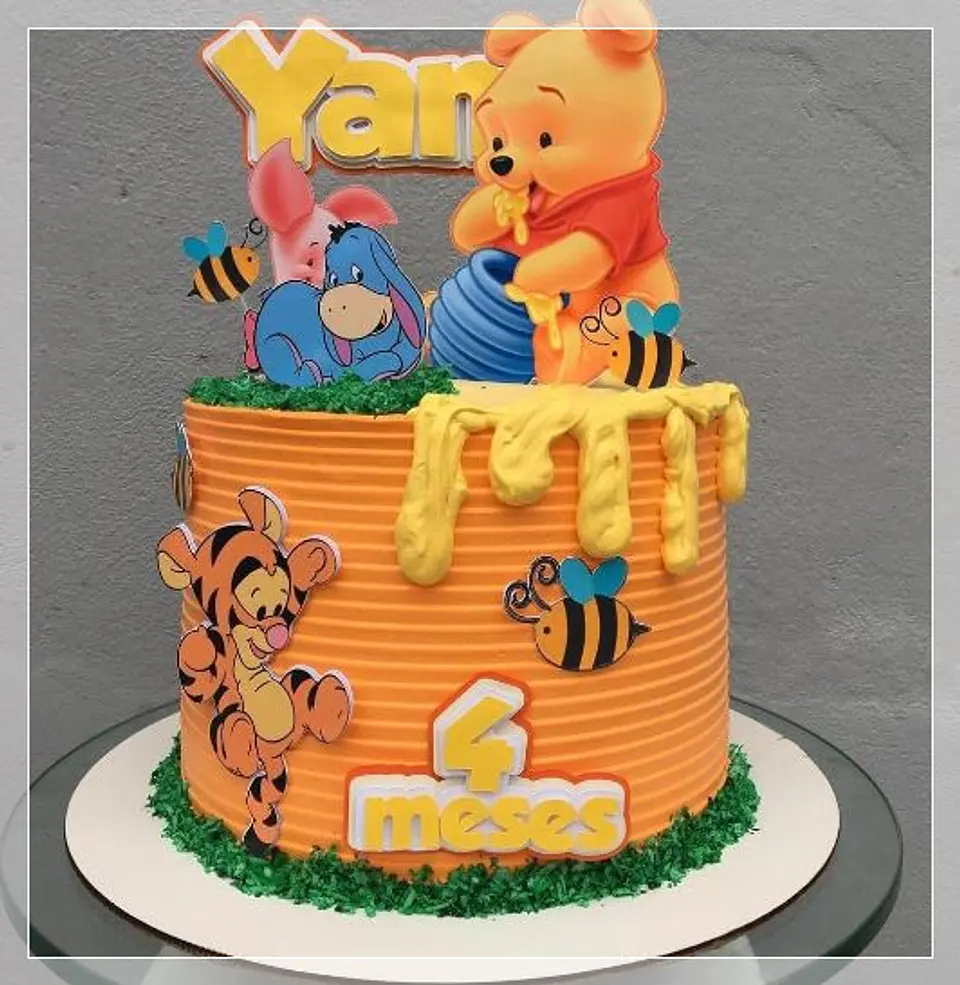 Arquivo de Corte Topo de Bolo Ursinho Pooh 10 1