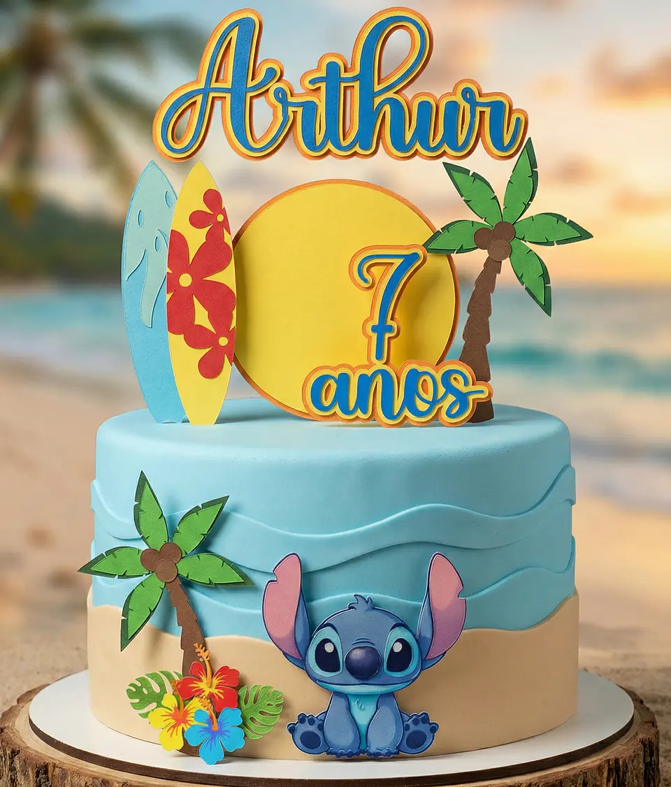 Arquivo de Corte Topo de Bolo Stitch 34 1