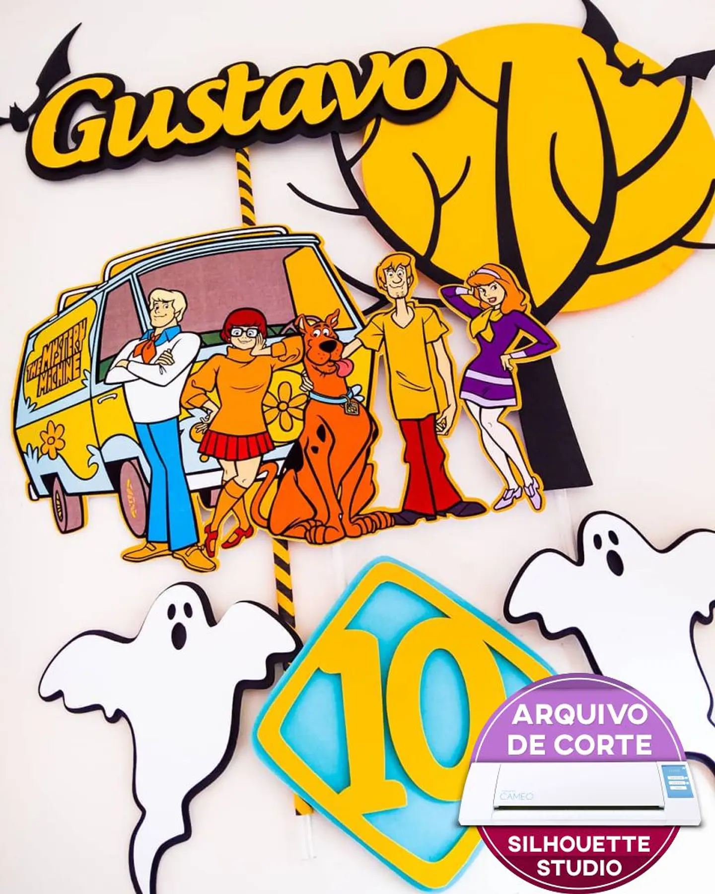 Arquivo de Corte Topo de Bolo Scooby-Doo 7 1