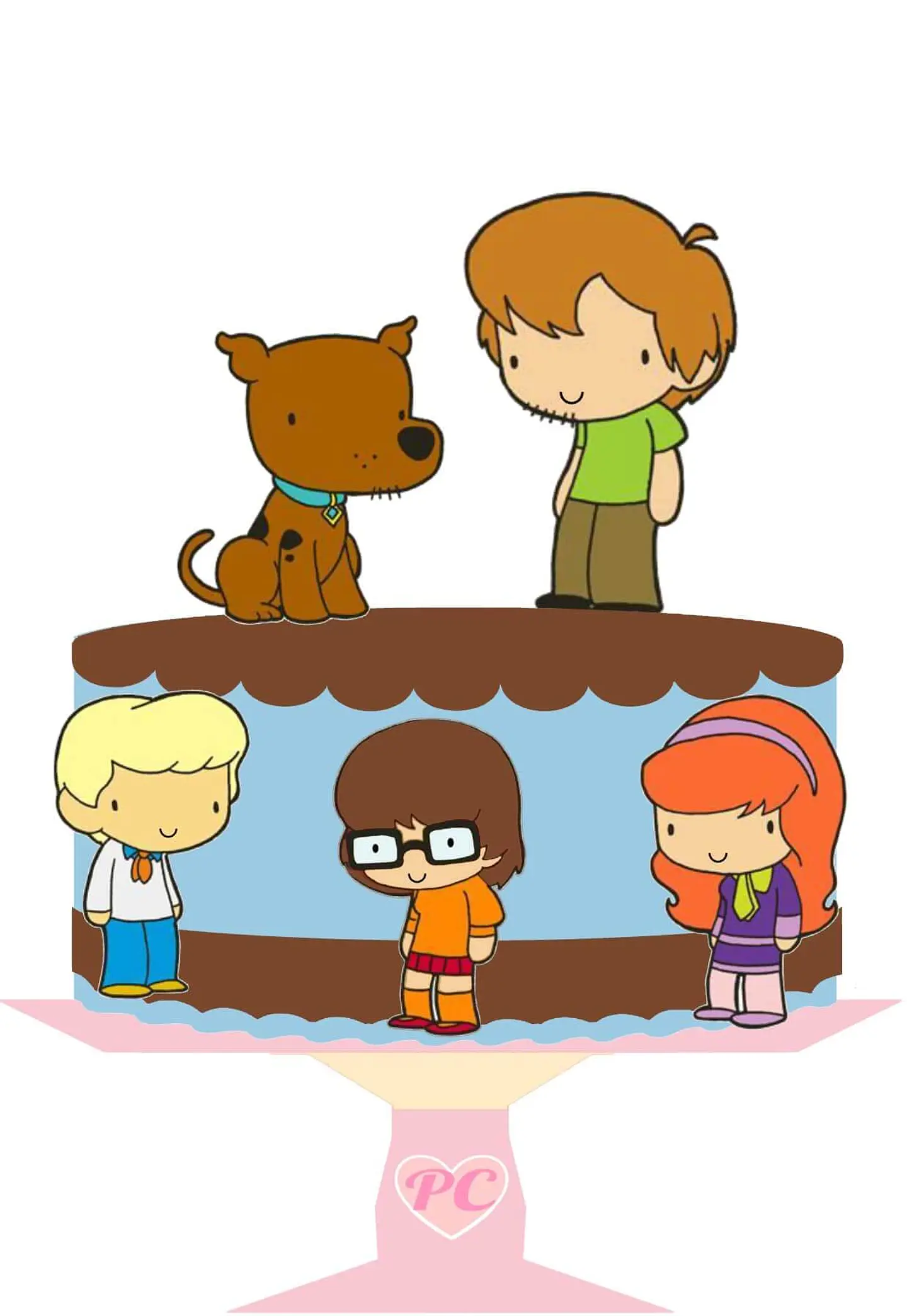 Arquivo de Corte Topo de Bolo Scooby-Doo 6 1