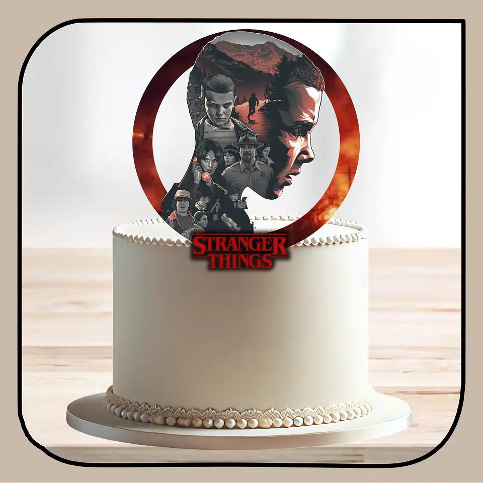 Arquivo de Corte Topo de Bolo Stranger Things 6 1