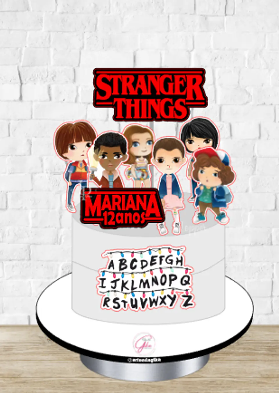 Arquivo de Corte Topo de Bolo Stranger Things 2 1
