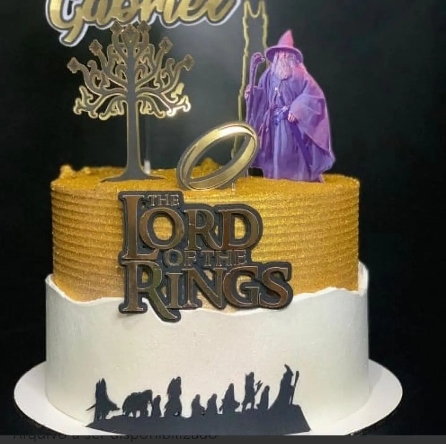 Arquivo de Corte Topo de Bolo Senhor dos Anéis 2 1