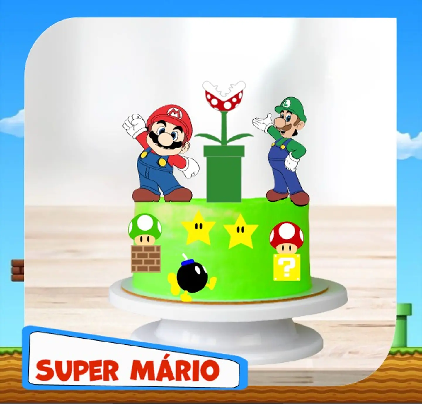 Arquivo de Corte Topo de Bolo Super Mario 57 1