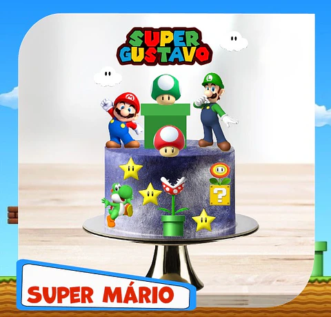 Arquivo de Corte Topo de Bolo Super Mario 56