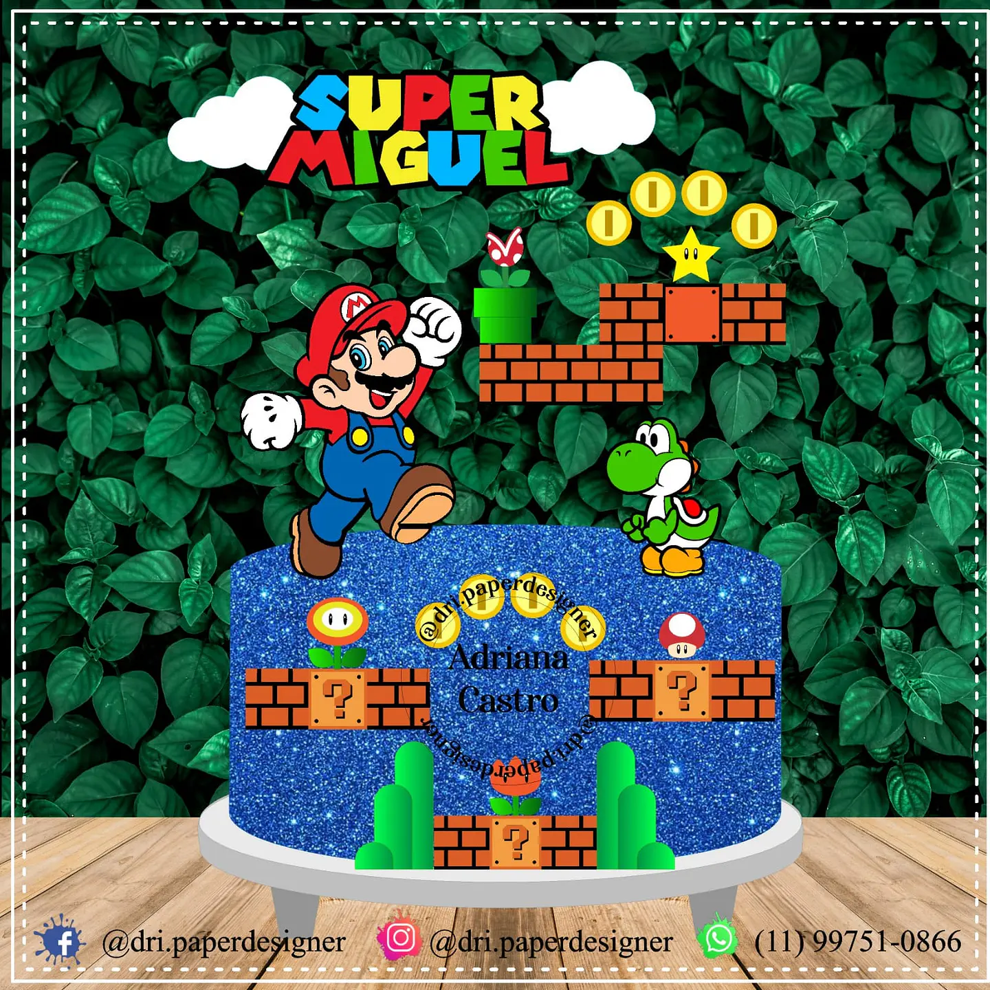 Arquivo de Corte Topo de Bolo Super Mario 5 1