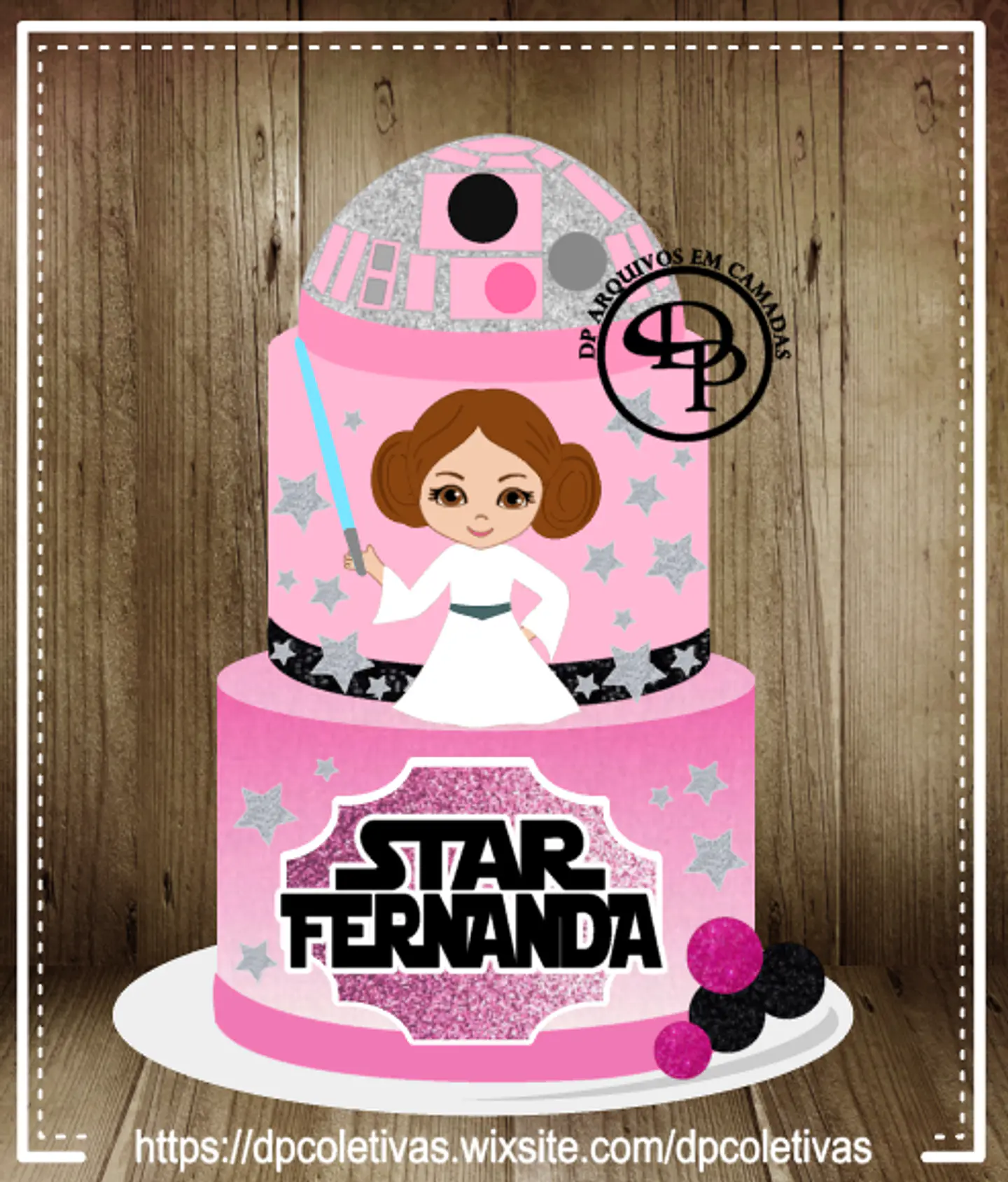 Arquivo de Corte Topo de Bolo Star Wars 7 1
