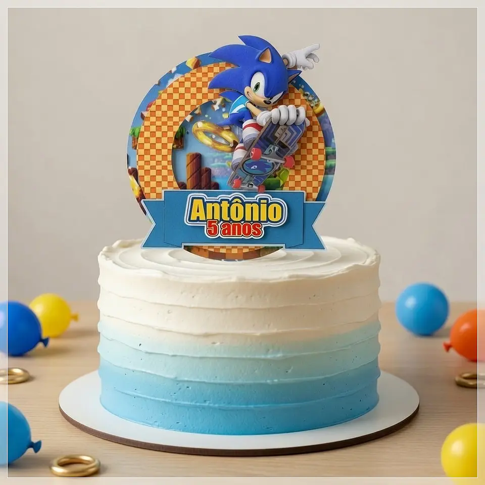 Arquivo de Corte Topo de Bolo Sonic 66 1