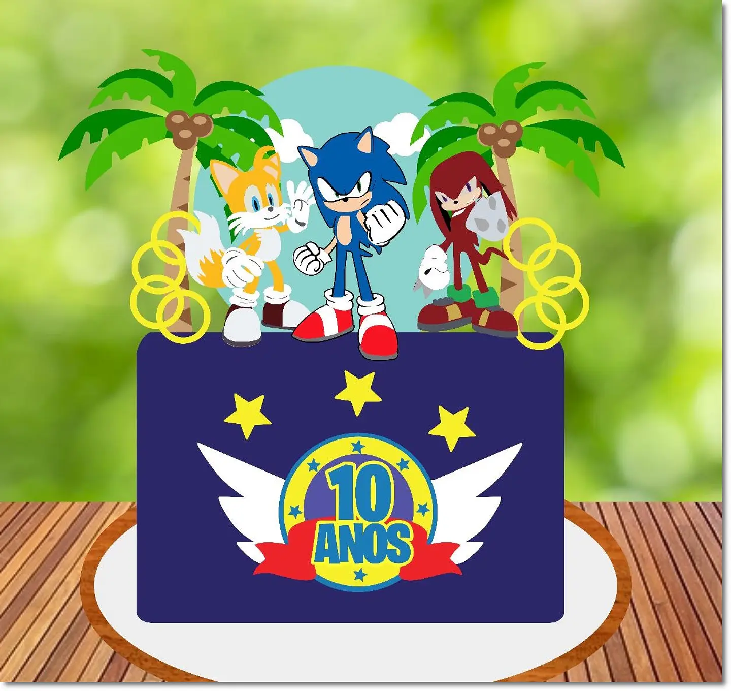 Arquivo de Corte Topo de Bolo Sonic 48 1