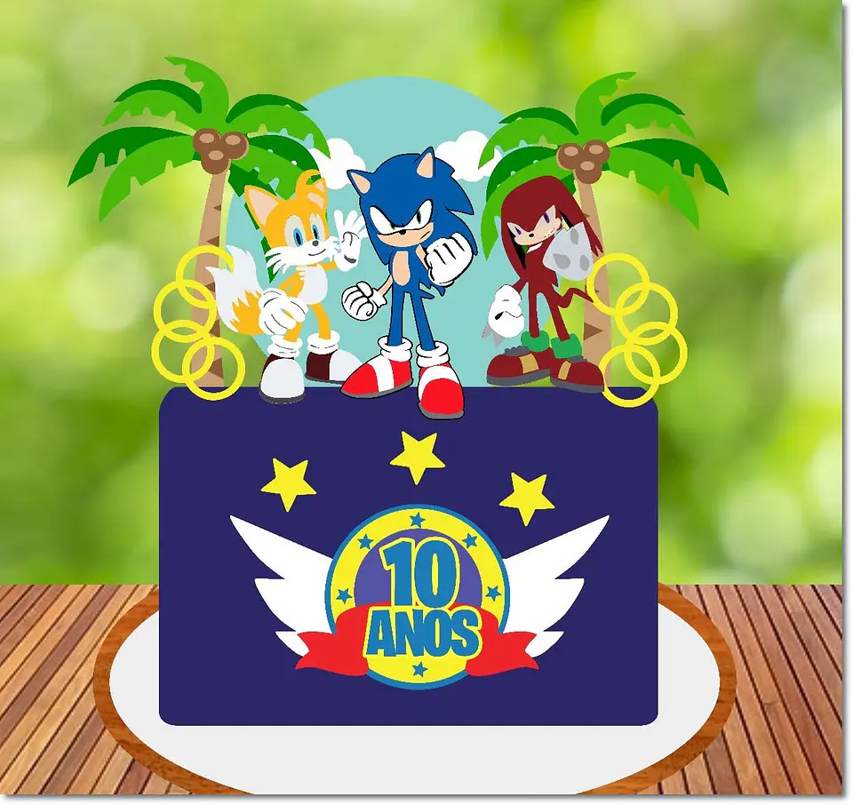 Arquivo de Corte Topo de Bolo Sonic 48 1