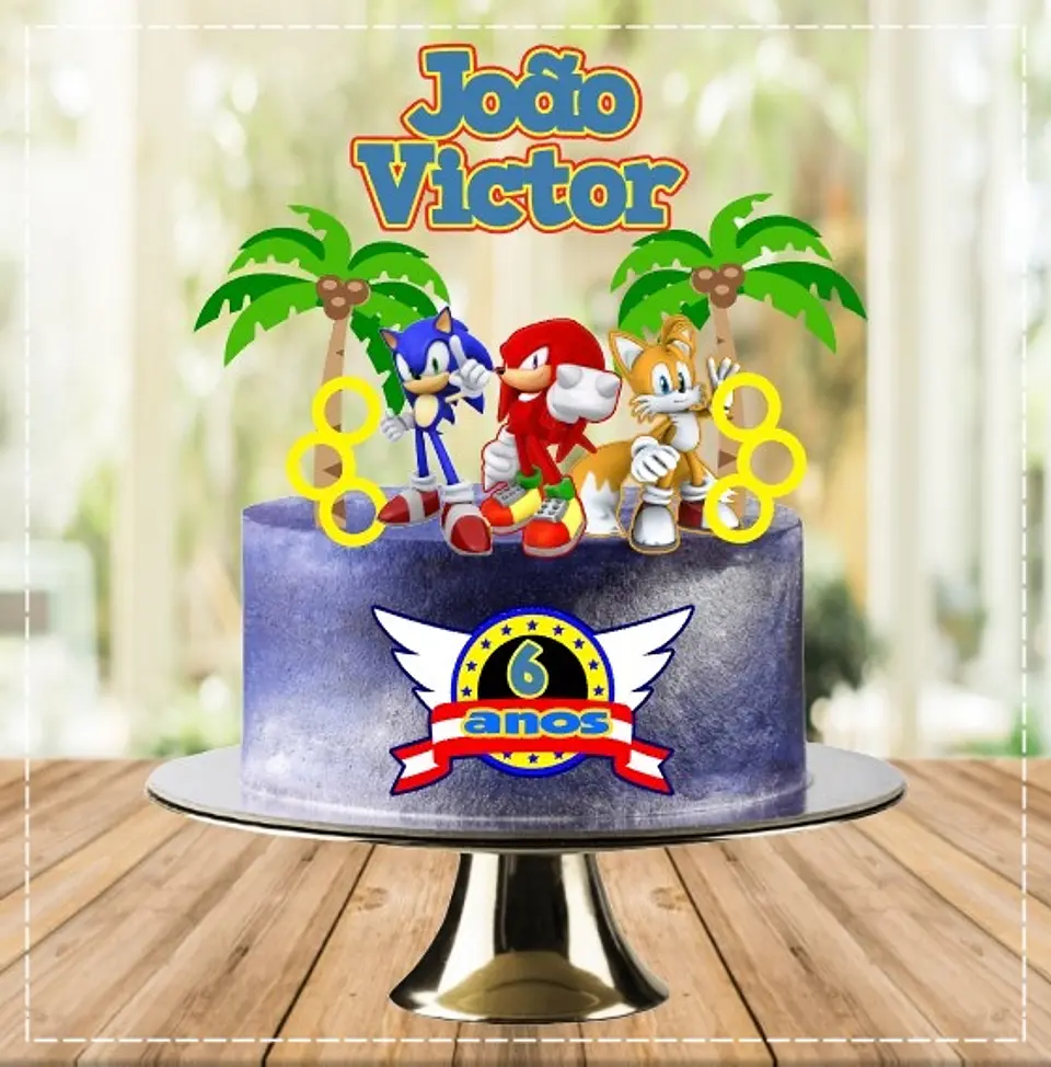 Arquivo de Corte Topo de Bolo Sonic 45 1