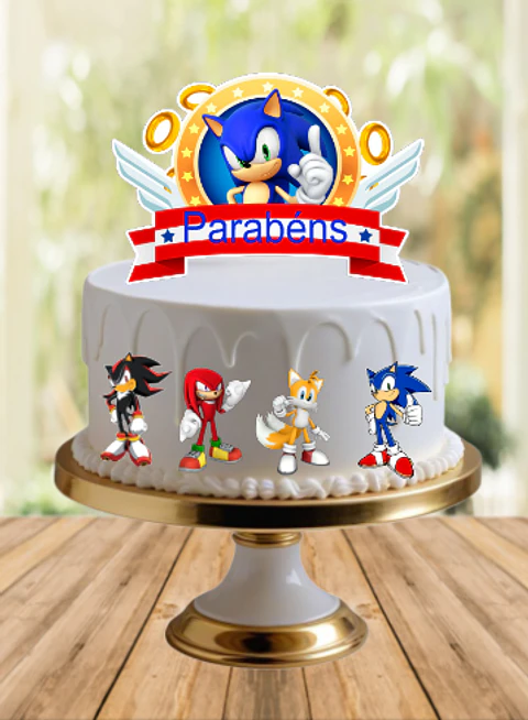 Arquivo de Corte Topo de Bolo Sonic 43