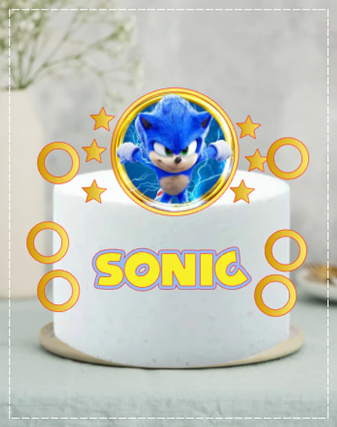 Arquivo de Corte Topo de Bolo Sonic 40
