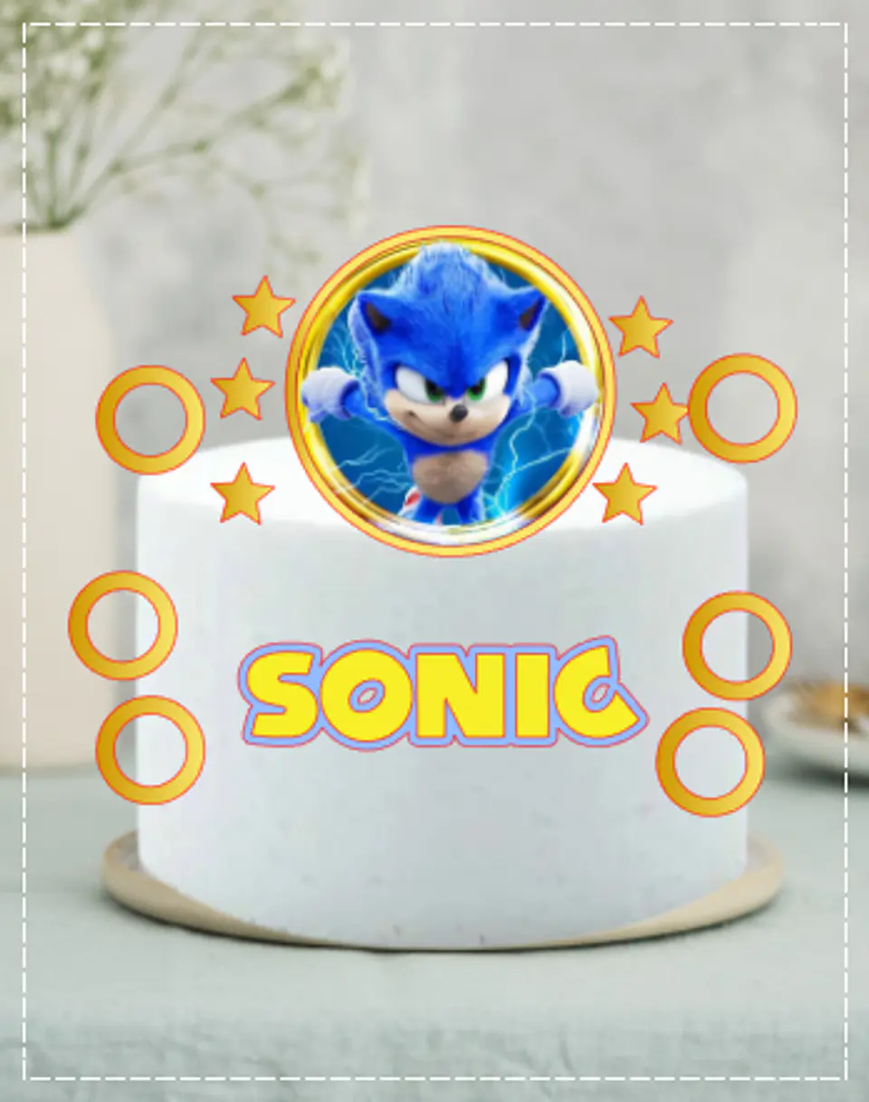 Arquivo de Corte Topo de Bolo Sonic 40 1
