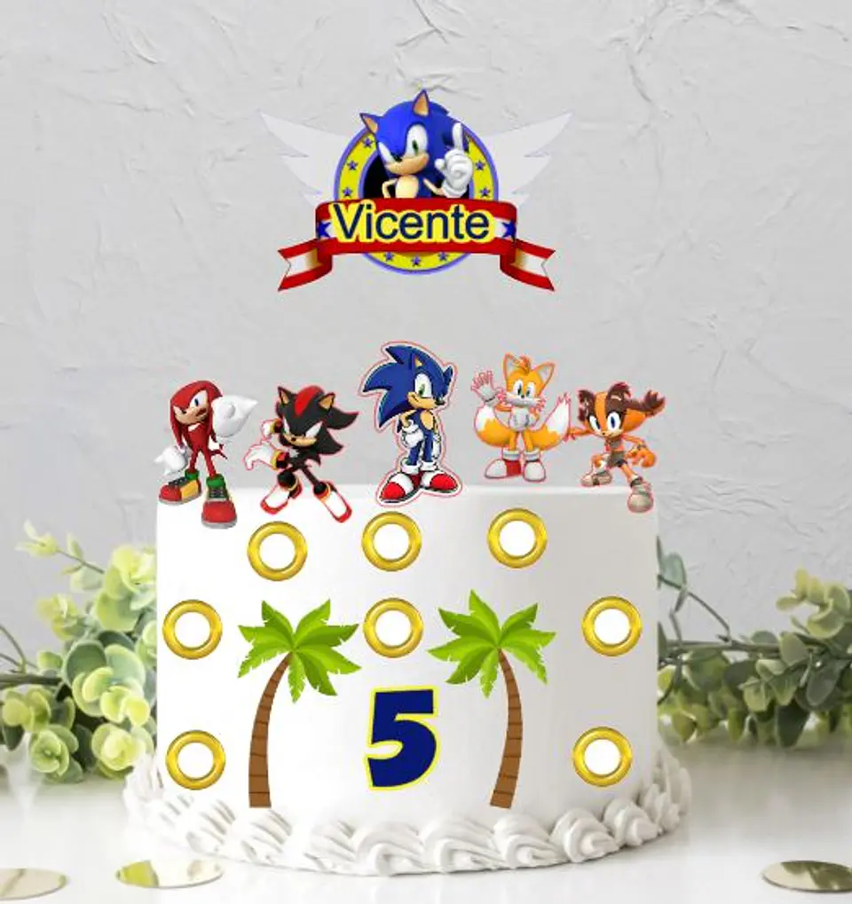 Arquivo de Corte Topo de Bolo Sonic 30 1