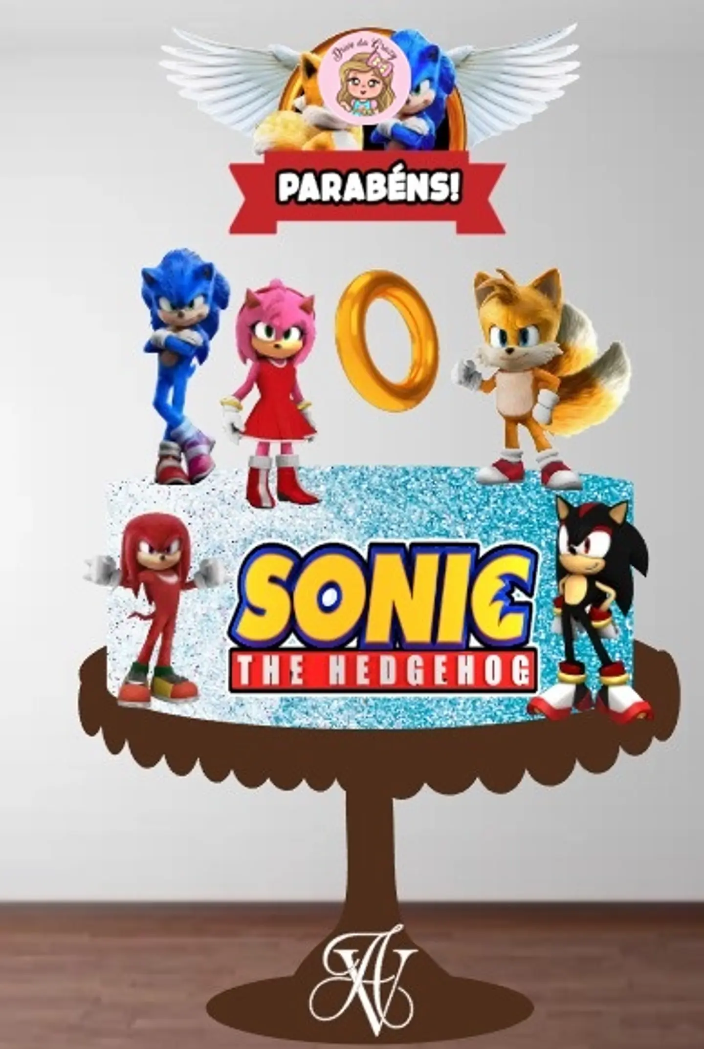 Arquivo de Corte Topo de Bolo Sonic 27 1