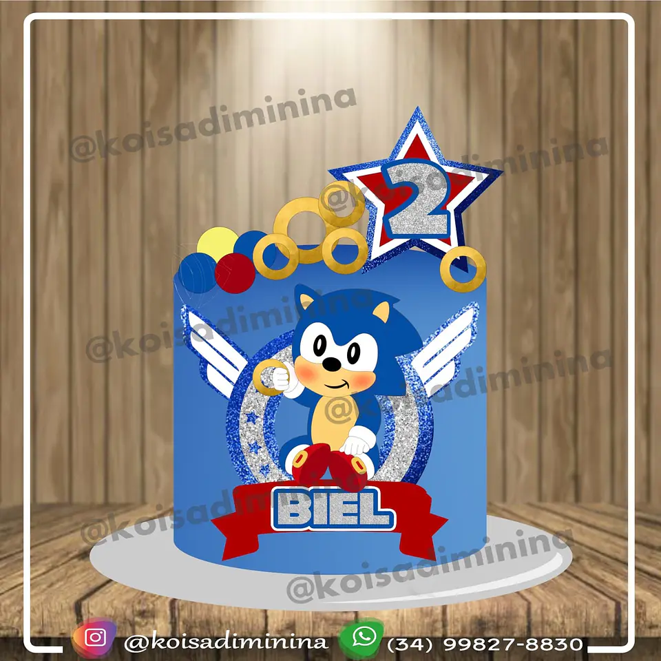 Arquivo de Corte Topo de Bolo Sonic 16 1