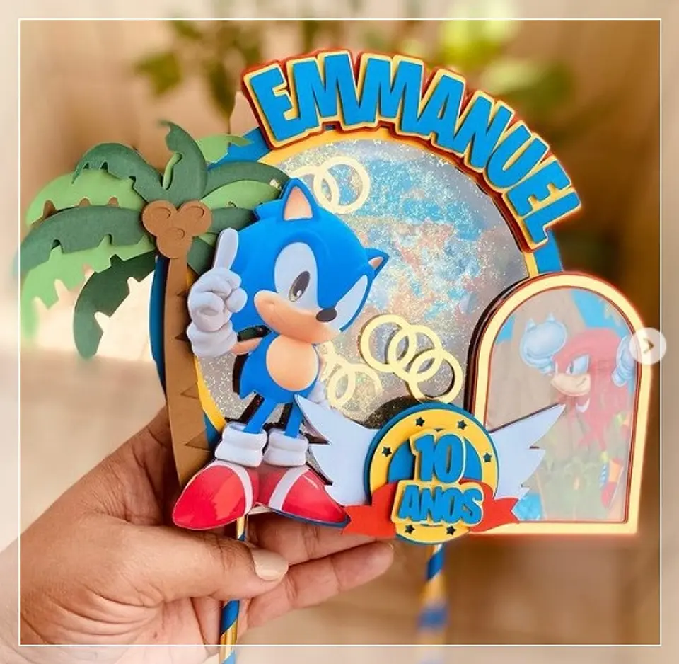 Arquivo de Corte Topo de Bolo Sonic 14 1