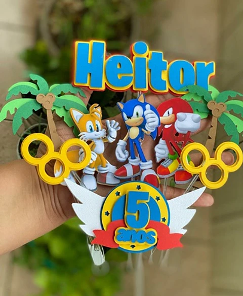Arquivo de Corte Topo de Bolo Sonic 11
