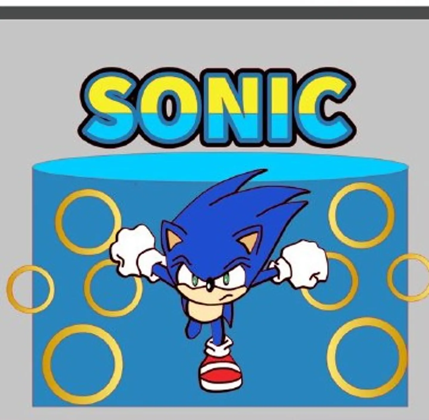 Arquivo de Corte Topo de Bolo Sonic 9 1