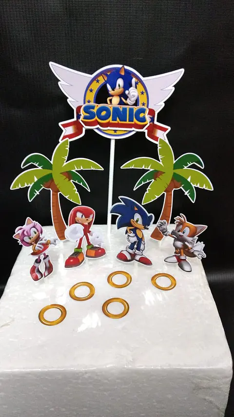 Arquivo de Corte Topo de Bolo Sonic 3