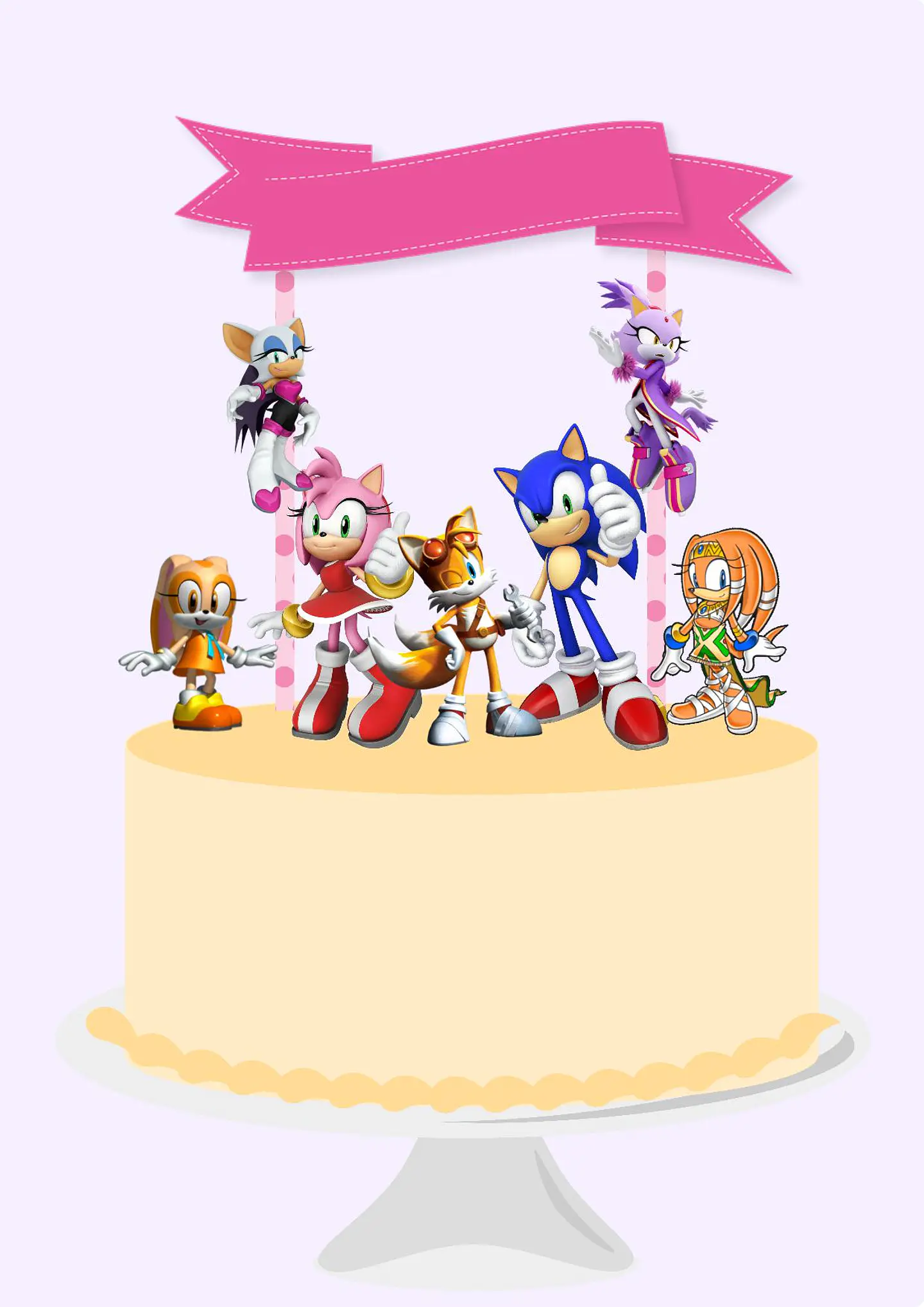 Arquivo de Corte Topo de Bolo Sonic 2 1