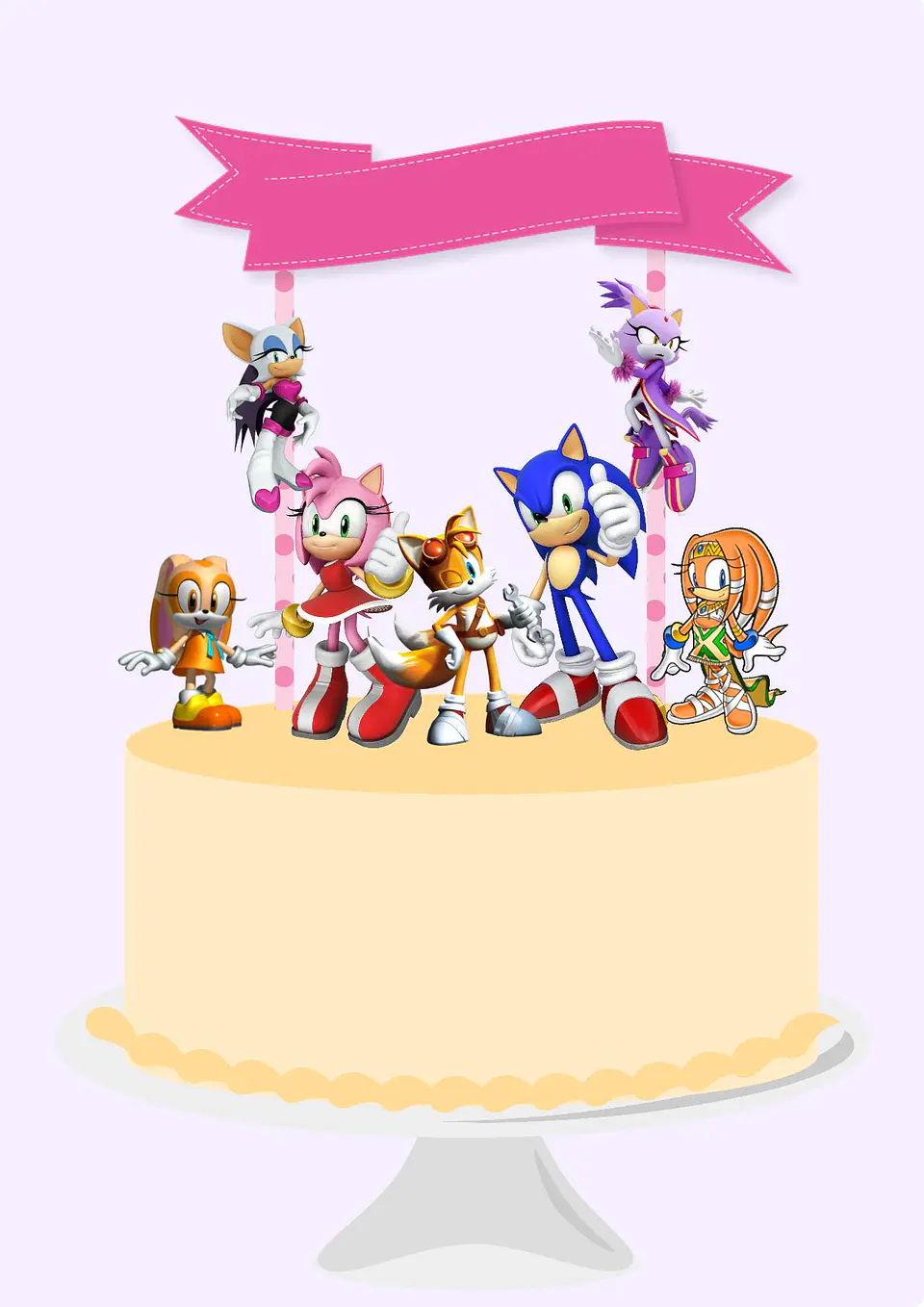 Arquivo de Corte Topo de Bolo Sonic 2 1